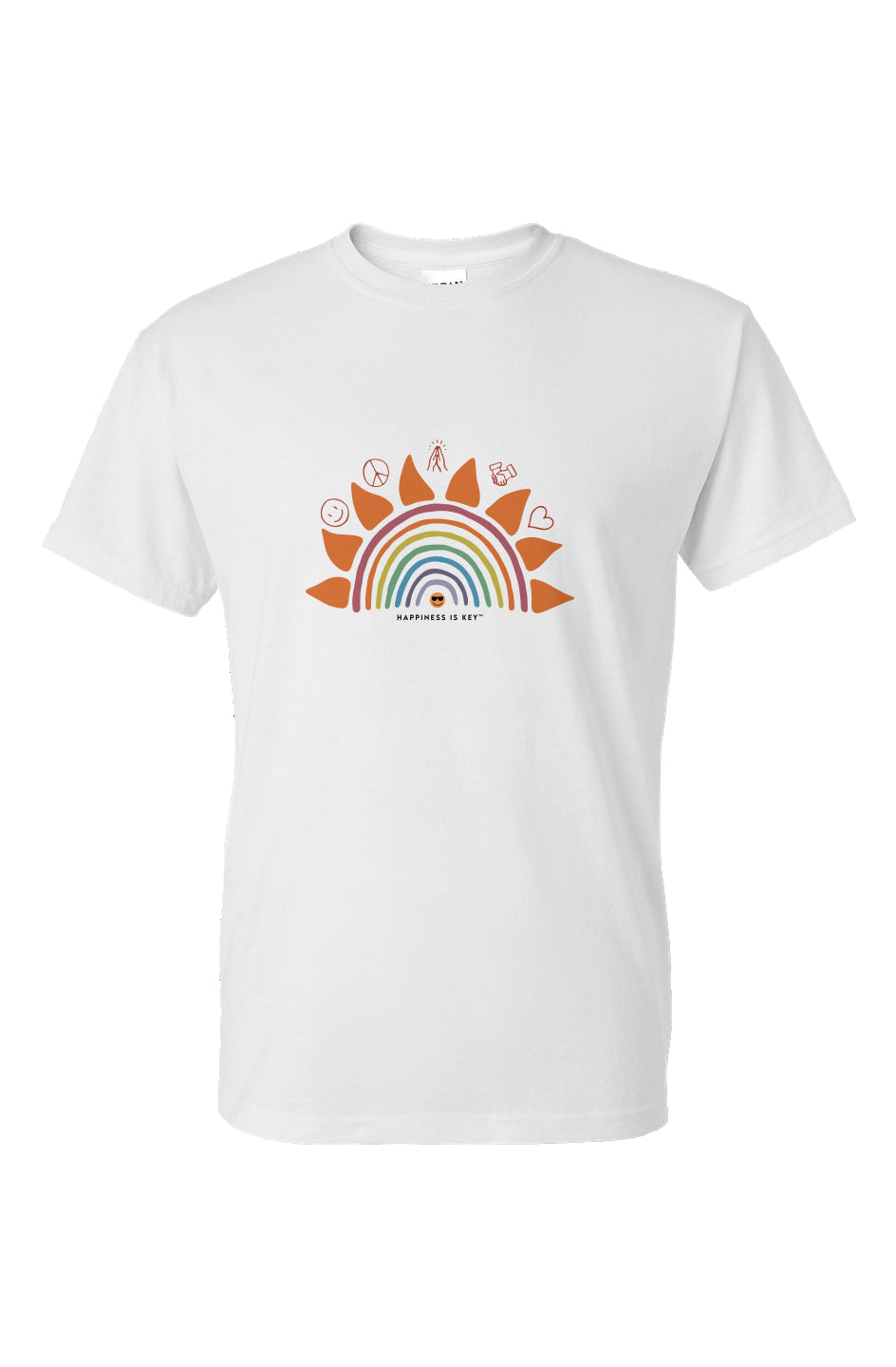 5 Keys for Happiness Rainbow Unisex Tee